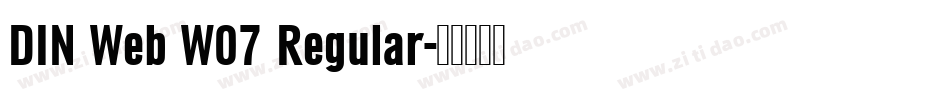DIN Web W07 Regular字体转换